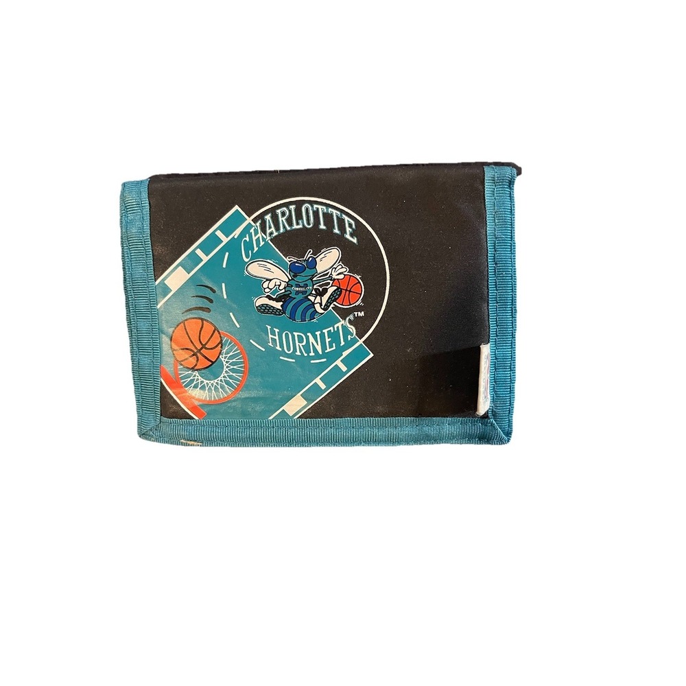 Rare Vintage Charlotte Hornets Wallet Tri Fold Wallet NBA